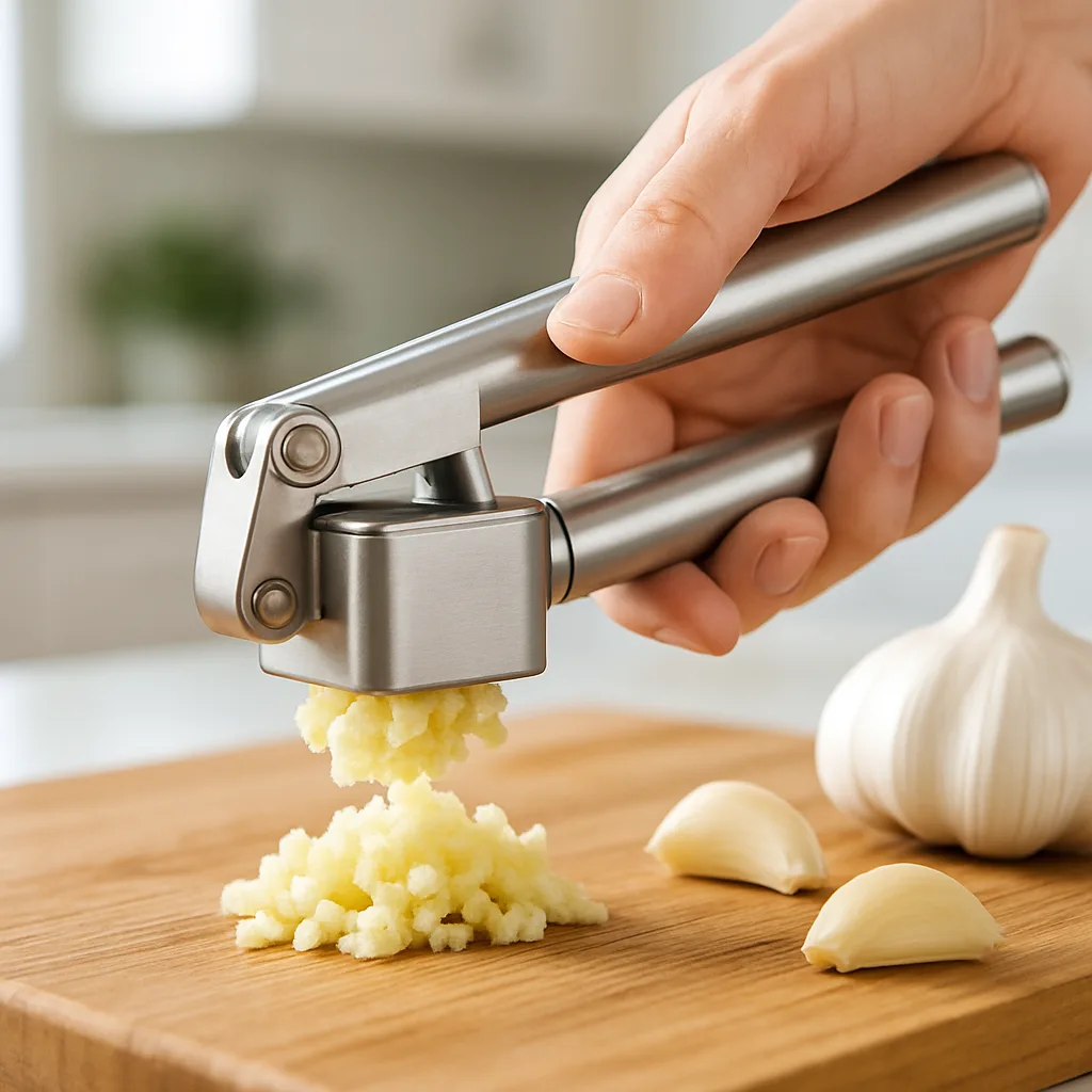 Knoflookpers van roestvrij staal