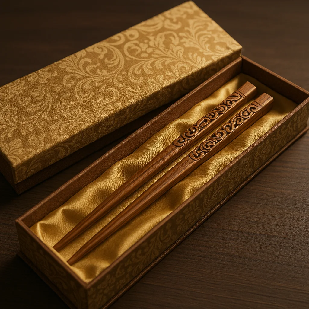 Gegraveerde houten eetstokjes